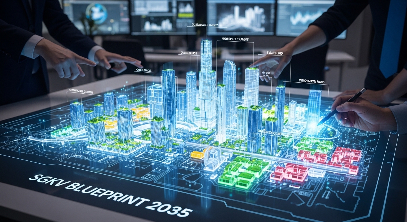 SGKV Blueprint 2035 interactive table with city model